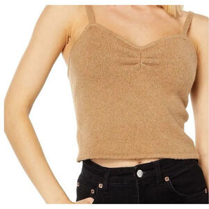 Madewell Beige Milo Knit Tank J. Crew Women's M Cotton/Wool Blend Cropped NWT